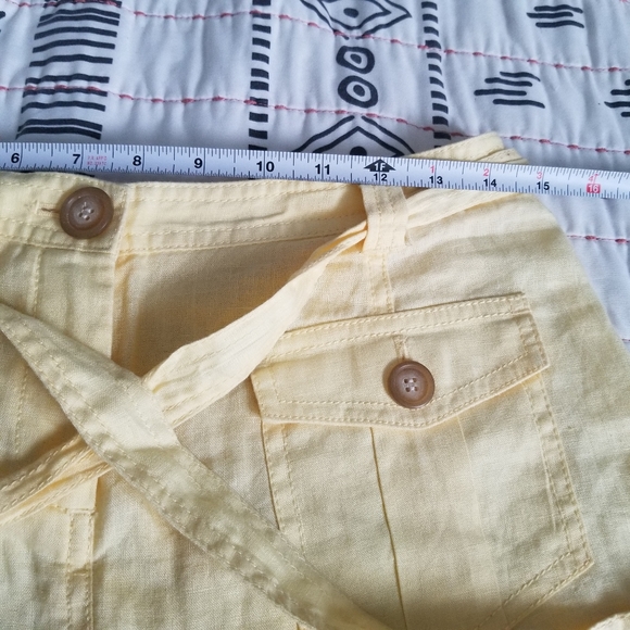 J Crew 100% Linen Light Butter Yellow Skirt 4 - Picture 7 of 8